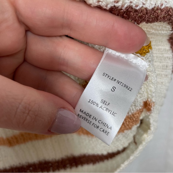 Pink Lily V-Neck Striped Sweater - Picture 7 of 8